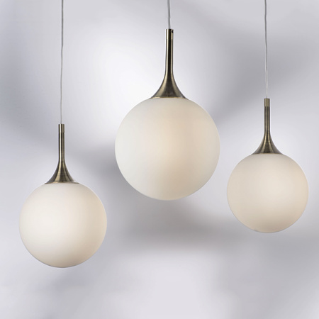813021 Подвес GLOBO 1х40W E14 electroplating bronze/white