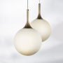 813023 Подвес GLOBO 1х40W E14 champagne gold/white