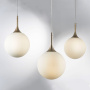 813023 Подвес GLOBO 1х40W E14 champagne gold/white