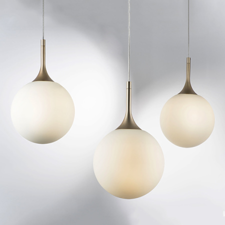 813023 Подвес GLOBO 1х40W E14 champagne gold/white