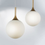 813022 Подвес GLOBO 1х40W E14 gold/white