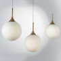 813022 Подвес GLOBO 1х40W E14 gold/white
