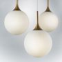 813022 Подвес GLOBO 1х40W E14 gold/white