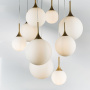 813092 Люстра GLOBO 9х40W E14 gold/white