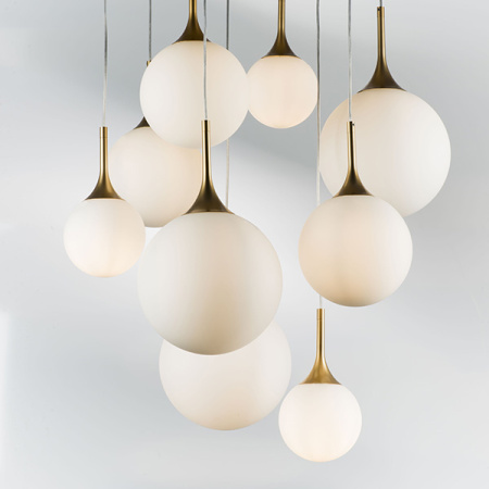 813092 Люстра GLOBO 9х40W E14 gold/white