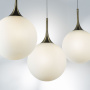 813031 Подвес GLOBO 1х40W E14 electroplating bronze/white