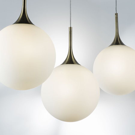 813031 Подвес GLOBO 1х40W E14 electroplating bronze/white