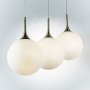 813031 Подвес GLOBO 1х40W E14 electroplating bronze/white