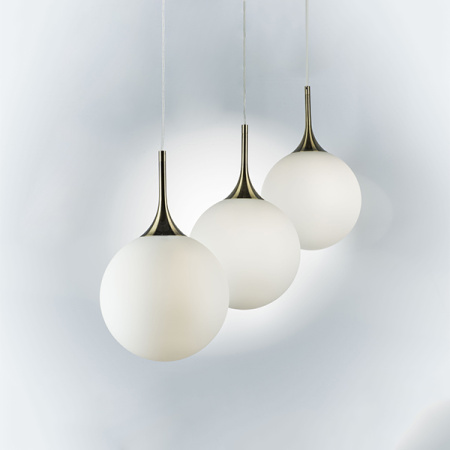 813031 Подвес GLOBO 1х40W E14 electroplating bronze/white