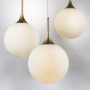 813033 Подвес GLOBO 1х40W E14 champagne gold/white