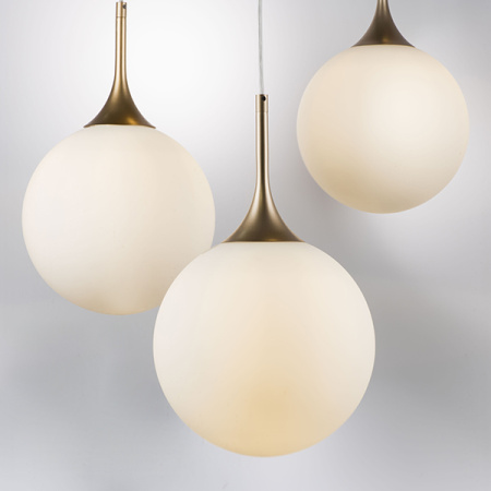 813033 Подвес GLOBO 1х40W E14 champagne gold/white