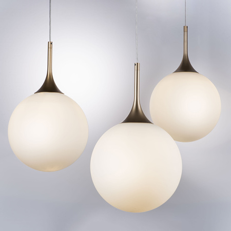 813033 Подвес GLOBO 1х40W E14 champagne gold/white
