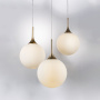 813033 Подвес GLOBO 1х40W E14 champagne gold/white