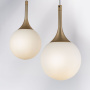 813013 Подвес GLOBO 1х40W E14 champagne gold/white