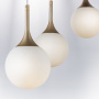 813013 Подвес GLOBO 1х40W E14 champagne gold/white