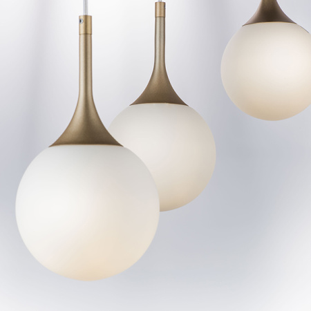 813013 Подвес GLOBO 1х40W E14 champagne gold/white