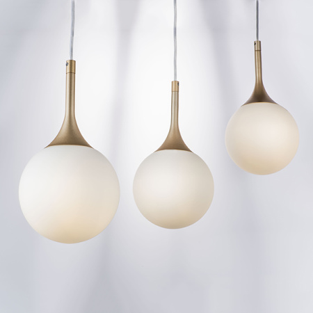 813013 Подвес GLOBO 1х40W E14 champagne gold/white