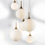 813062 Люстра GLOBO 6х40W E14 gold/white