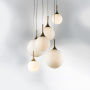 813062 Люстра GLOBO 6х40W E14 gold/white