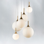 813062 Люстра GLOBO 6х40W E14 gold/white