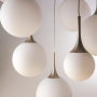 813093 Люстра GLOBO 9х40W E14 champagne gold/white