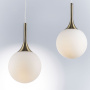 813011 Подвес GLOBO 1х40W E14 electroplating bronze/white
