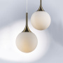 813011 Подвес GLOBO 1х40W E14 electroplating bronze/white
