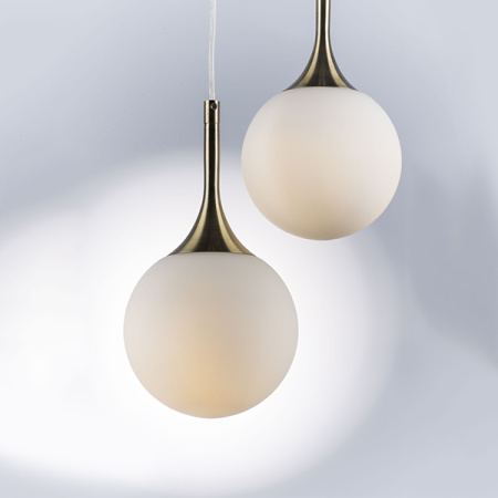 813011 Подвес GLOBO 1х40W E14 electroplating bronze/white