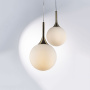 813011 Подвес GLOBO 1х40W E14 electroplating bronze/white