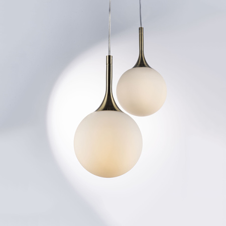 813011 Подвес GLOBO 1х40W E14 electroplating bronze/white
