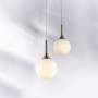 813011 Подвес GLOBO 1х40W E14 electroplating bronze/white