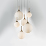 813063 Люстра GLOBO 6х40W E14 champagne gold/white