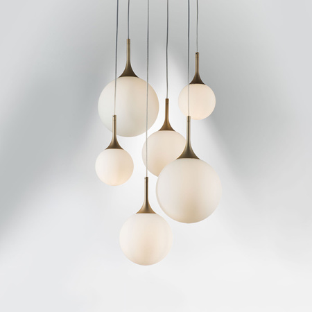 813063 Люстра GLOBO 6х40W E14 champagne gold/white