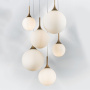 813063 Люстра GLOBO 6х40W E14 champagne gold/white