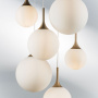 813063 Люстра GLOBO 6х40W E14 champagne gold/white