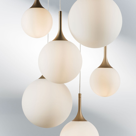 813063 Люстра GLOBO 6х40W E14 champagne gold/white