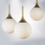 813012 Подвес GLOBO 1х40W E14 gold/white