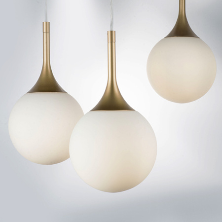 813012 Подвес GLOBO 1х40W E14 gold/white