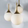 813012 Подвес GLOBO 1х40W E14 gold/white