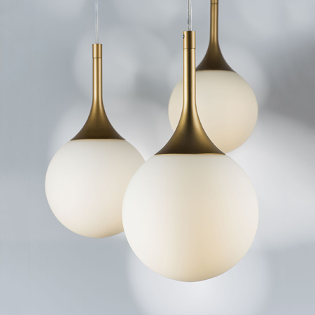 813012 Подвес GLOBO 1х40W E14 gold/white