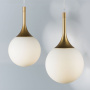 813012 Подвес GLOBO 1х40W E14 gold/white