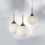 813012 Подвес GLOBO 1х40W E14 gold/white