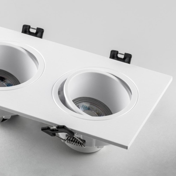 012626 Рамка (светильник) PVC д/LED-модулей 941хх и LED-ламп D50мм SINGO 2X QUAD БЕЛЫЙ