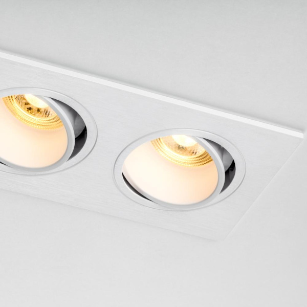 012626 Рамка (светильник) PVC д/LED-модулей 941хх и LED-ламп D50мм SINGO 2X QUAD БЕЛЫЙ