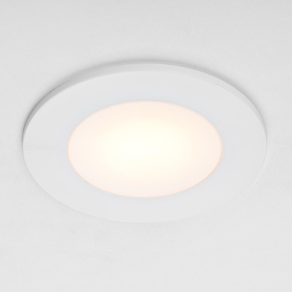 012916 Рамка (светильник) PVC д/LED-модулей 941хх и LED-ламп D50мм PIANO ROUND БЕЛЫЙ IP65