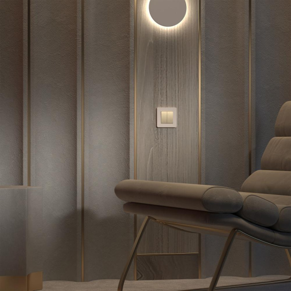 Рамка на 1 пост Split (айвори/белый,  soft-touch) W0013066