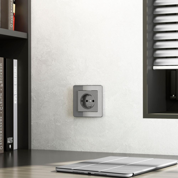 Рамка на 1 пост Acrylic графит W0012704