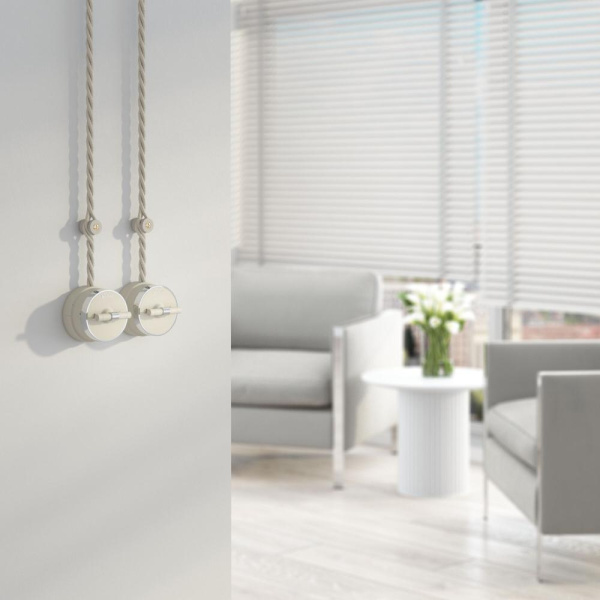 Переключатель/выключатель одноклавишный Vintage (слоновая кость матовый/хром) W5812055