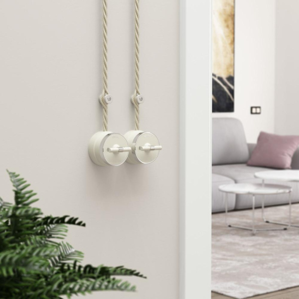 Переключатель/выключатель одноклавишный Vintage (слоновая кость матовый/хром) W5812055