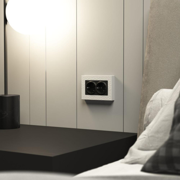 Рамка для двойной розетки (белый) W0082401